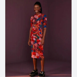 FARM RIO Dress. Snake Garden Jersey Dress, Size Medium, New